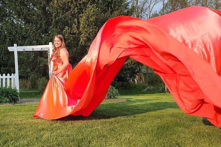 Flying Dress Photo Shoot in Madison WI