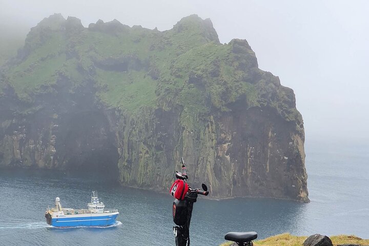 Eyjascooter volcano tour in Westman Island