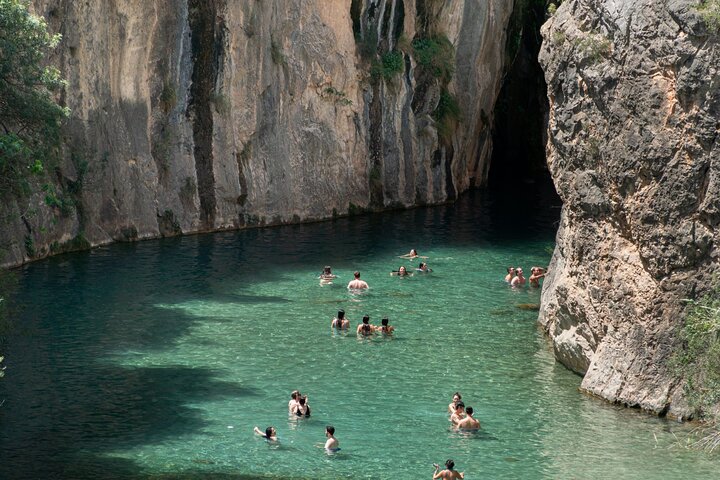 From Valencia: Montanejos Thermal Pools + Hiking, Rafting, Kayak