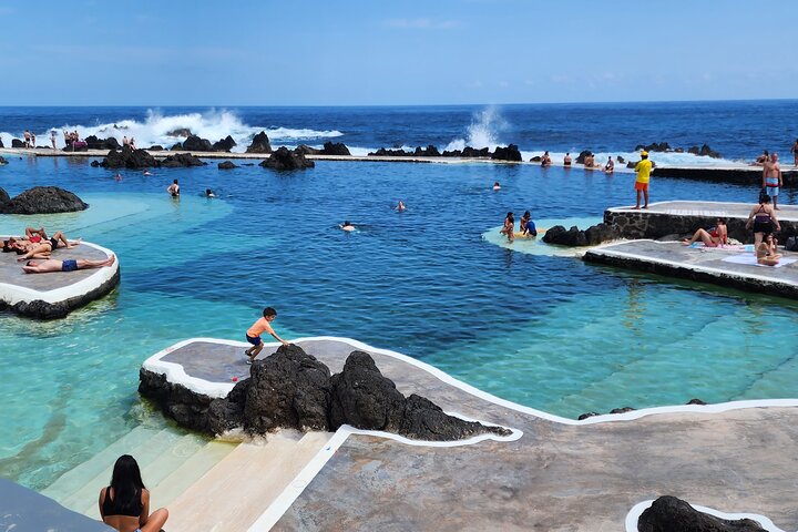 Porto Moniz, Seixal, Fanal Forest, Cliff Skywalk in Open Roof 4X4