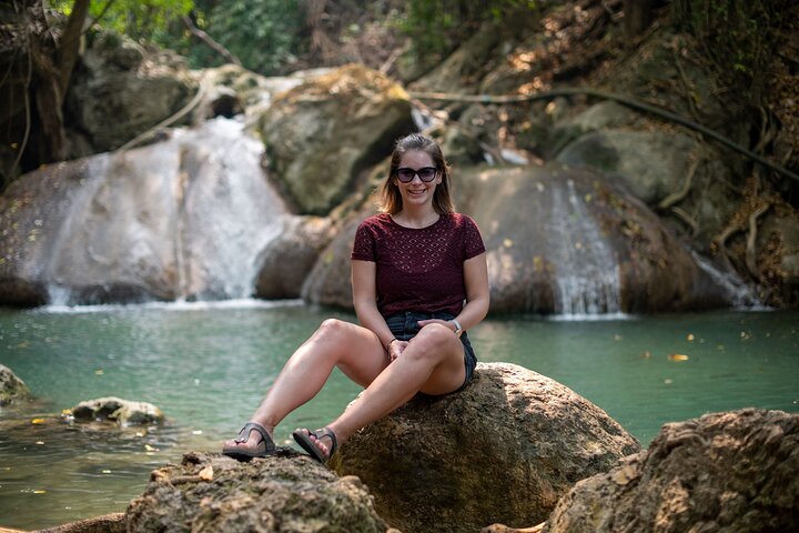 Erawan Waterfall & Train Tour from Kanchanaburi – Full Day