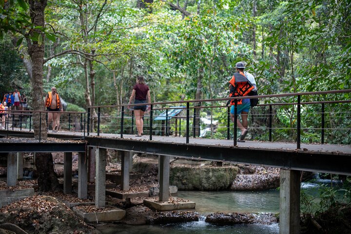 Erawan Waterfall & Train Tour from Kanchanaburi – Full Day