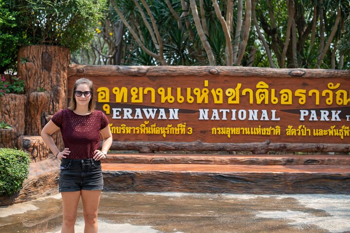 Erawan Waterfall & Train Tour from Kanchanaburi – Full Day