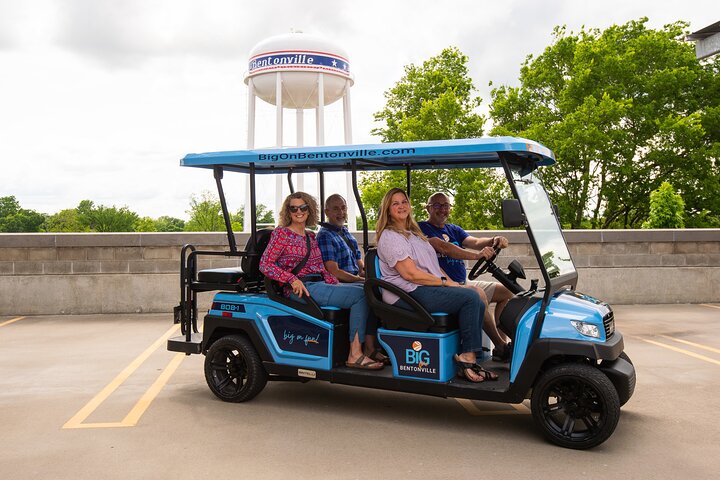 Shared Golf Cart Tour of Bentonville, Arkansas