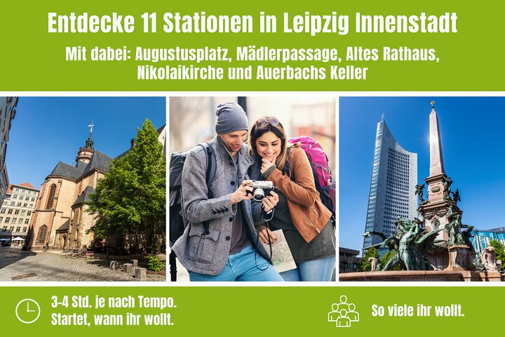 City game scavenger hunt Leipzig city center - independent city tour