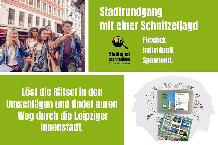 City game scavenger hunt Leipzig city center - independent city tour
