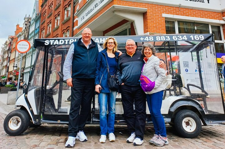 Gdansk: 2H City Sightseeing Tour LIVE GUIDED by Buggy/Golf cart