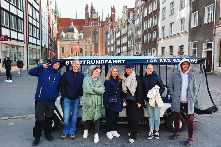 Gdansk: 2H City Sightseeing Tour LIVE GUIDED by Buggy/Golf cart