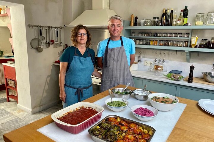 Cooking class, traditional Greek cuisine, on a Greek island