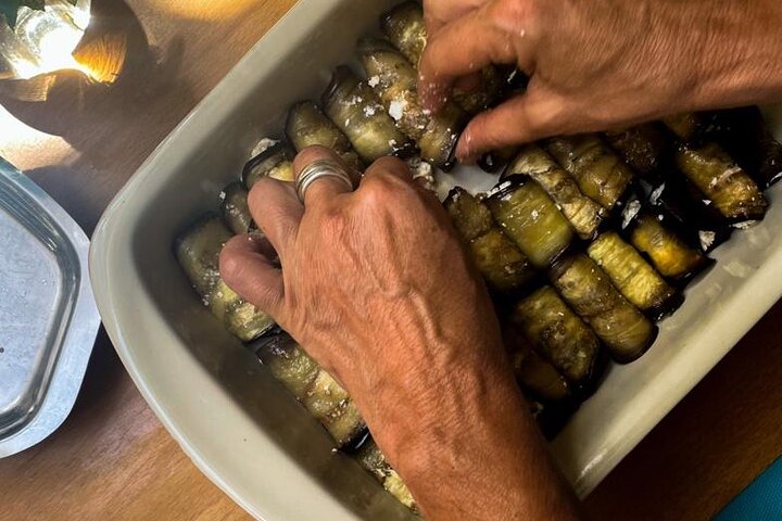Cooking class, traditional Greek cuisine, on a Greek island
