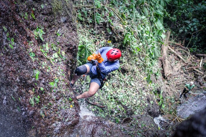 Canyoning Adventure Rappelling Waterfalls in Arenal Volcano