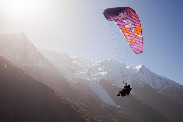 Paragliding Tandem Flight in Chamonix - Take-off from Plan-Praz