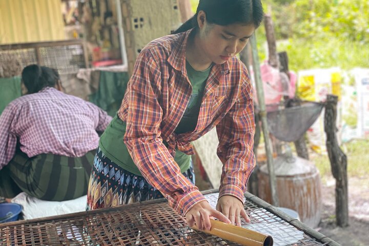 Full day tour by bicycle & tuk tuk,bamboo train,bat cave,villages
