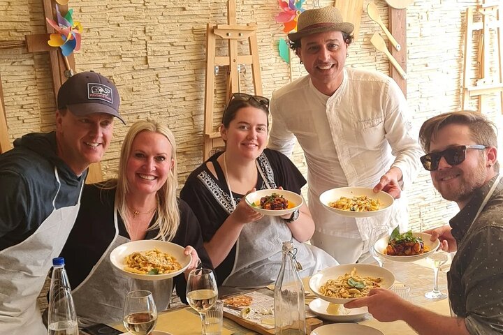 Sea View Sicilian Cooking Class & Taormina Market with Chef Mimmo
