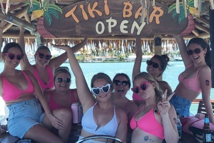 Tiki Boat cruise to John's Pass Sandbar, Madeira Beach.
