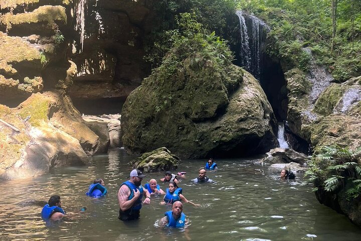 Cave, Waterfall and River Adventure in Charco Azul from San Juan