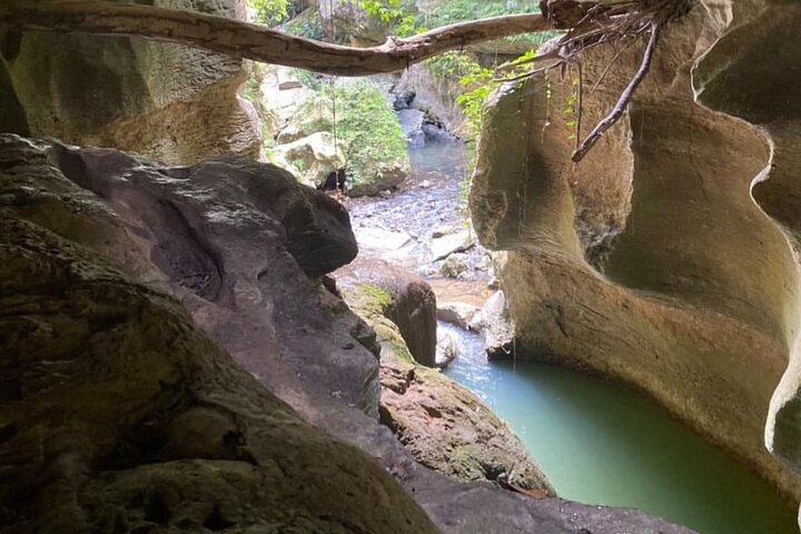 Cave, Waterfall and River Adventure in Charco Azul from San Juan