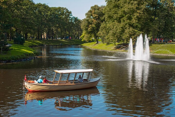 Riga Sightseeing Tour by Canal Boat with Audioguide