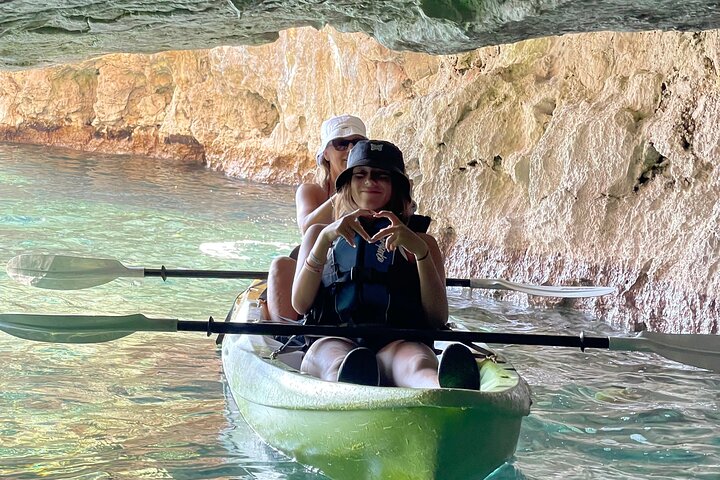 Pula: Sea Cave Kayak Tour with Snorkeling & Cliff Jumping
