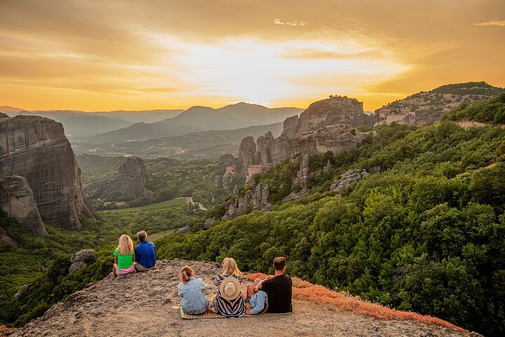 Meteora Sunset with Monastery & Hermit Caves Tour in Small Group