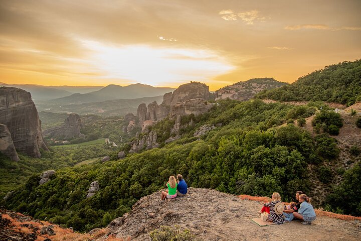 Meteora Sunset with Monastery & Hermit Caves Tour in Small Group