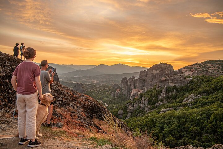 Meteora Sunset with Monastery & Hermit Caves Tour in Small Group