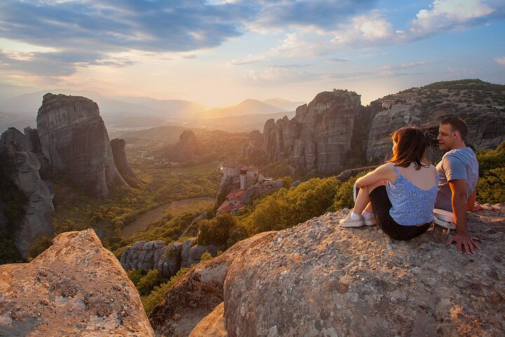 Meteora Sunset with Monastery & Hermit Caves Tour in Small Group