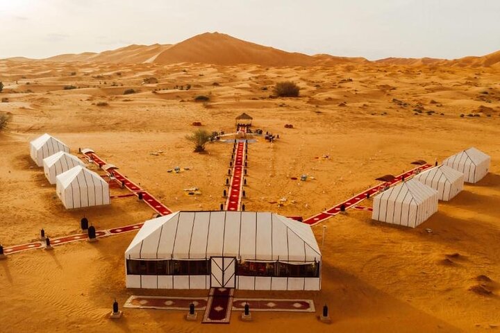 Merzouga Overnight Camel Trek, Sandboarding & Desert Camp