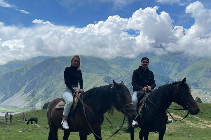 Horseback Riding Tour in Kazbegi to Elia Monastery (Easy)