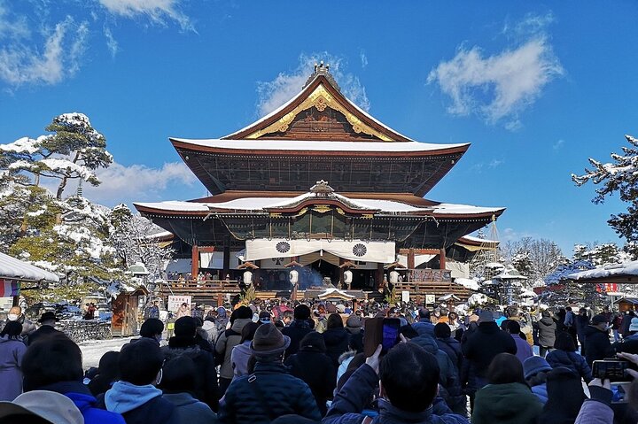 1-Day Private Snow Monkey ZenkoJi Temple & SakeTasting NaganoTour