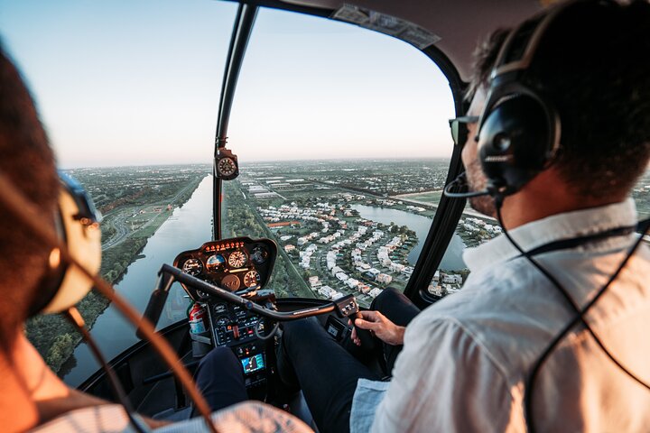 Baptism flight by helicopter over Buenos Aires