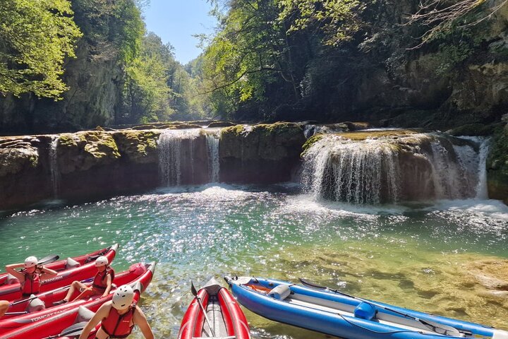 Kayaking in Mreznica Waterfalls near Slunj and Plitvice Lakes