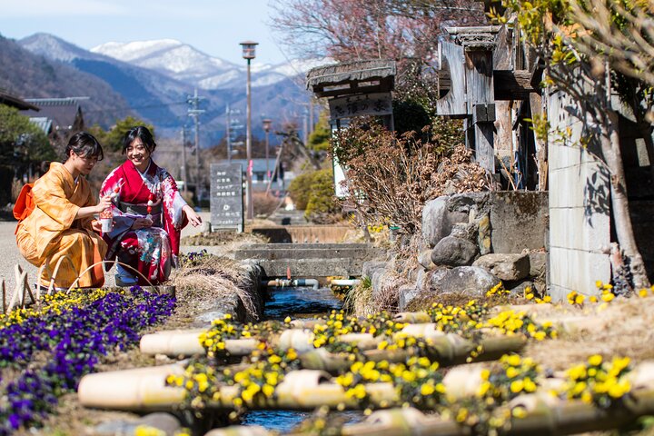 Private Authentic Kimono Walk in Nostalgic Village, Minakami