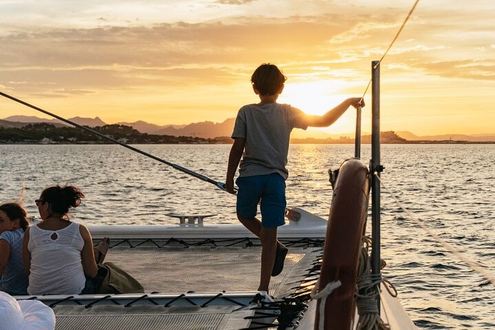 Sunset in Denia from the Catamaran