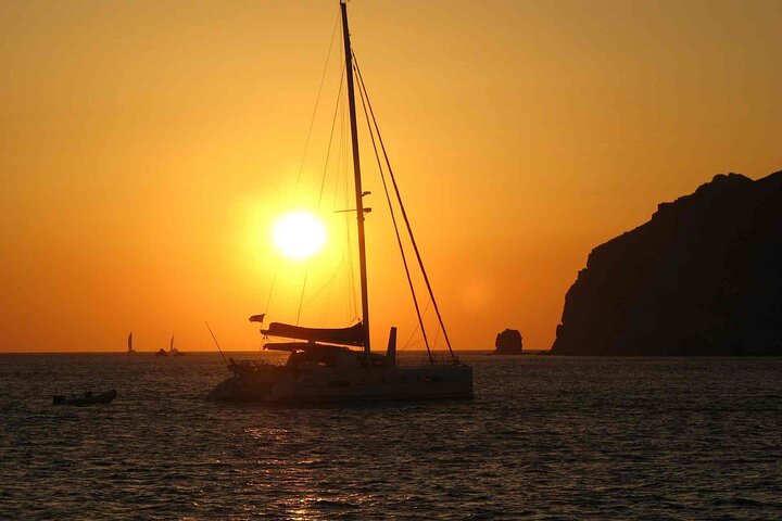 Sunset in Denia from the Catamaran