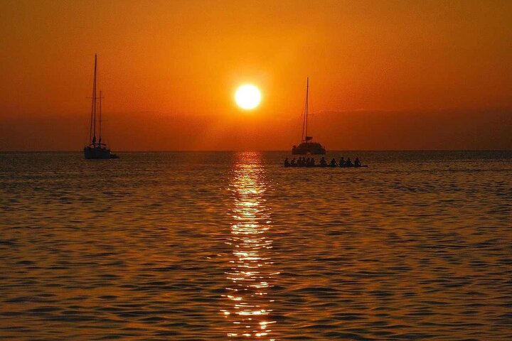 Sunset in Denia from the Catamaran