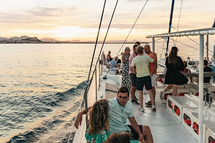 Sunset in Denia from the Catamaran