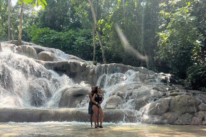 Dunn's River Park & Blue Hole Waterfall Combo from Montego Bay