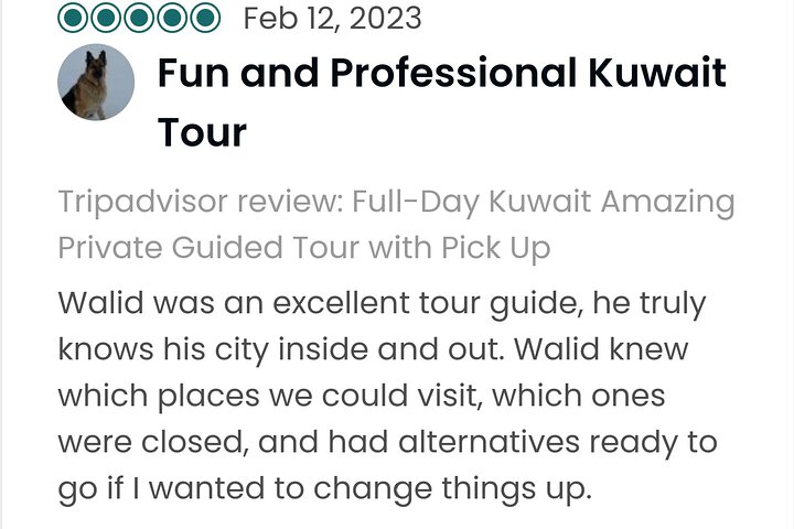 Half Day licensed Tours in Kuwait City & Desert PickUp & DropOff