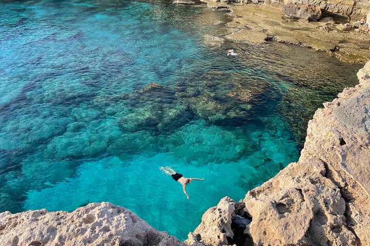 From Larnaca - Cape Greko, Sea Caves, Bridge of Love (Group of 5)