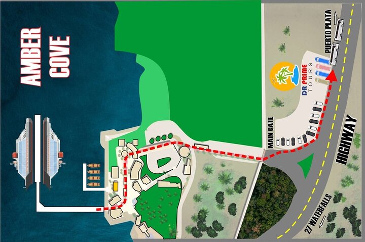AMBER COVE-TAINO BAY 5 Zip Lines 7 Waterfalls + Locale Food