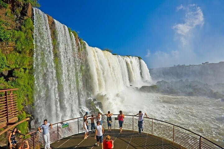 Small group Falls Both Sides - Argentina and Brazil