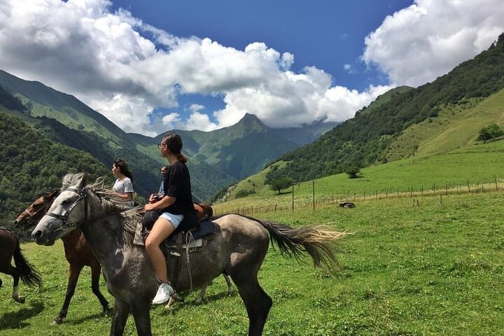 Horseback Riding Tour in Kazbegi to Elia Monastery (Easy)