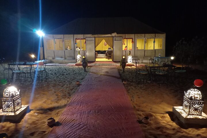 Camel Ride With Luxury Desert Camp And Night In Merzouga Dunes