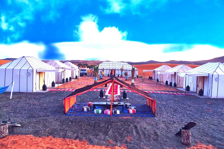 Camel Ride With Luxury Desert Camp And Night In Merzouga Dunes