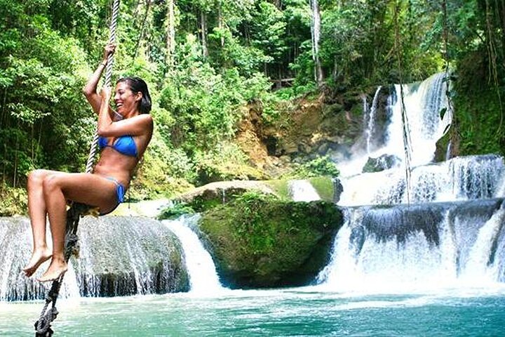 Zipline, YS Falls & Pelican Bar Private Tour From Montego Bay