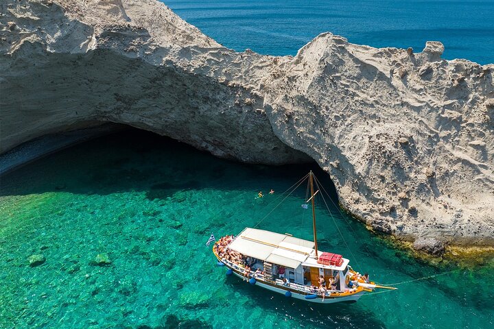 Antiparos & Despotiko Kaiki Cruise — Coves, Swim & BBQ
