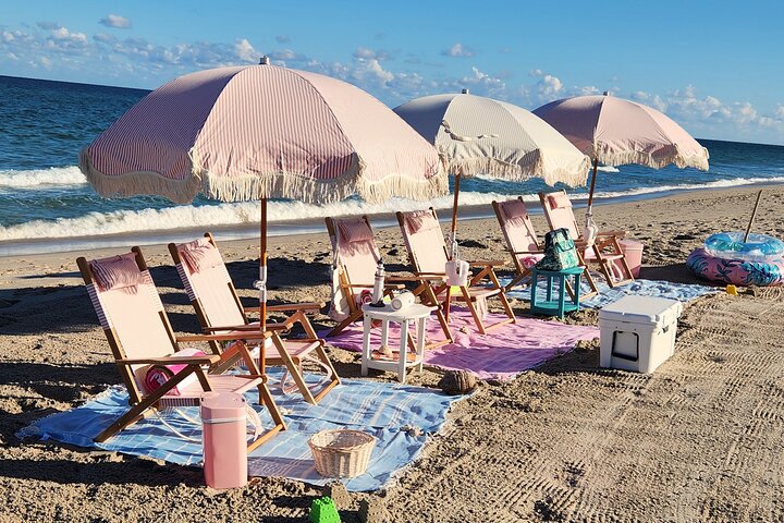 West Palm Beach Day: Umbrella, Chairs, Yeti, JBL Speaker, Towels+