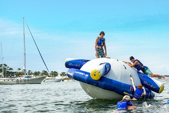 Shell Island Inflatable Adventure Park & Dolphin Sightseeing Tour