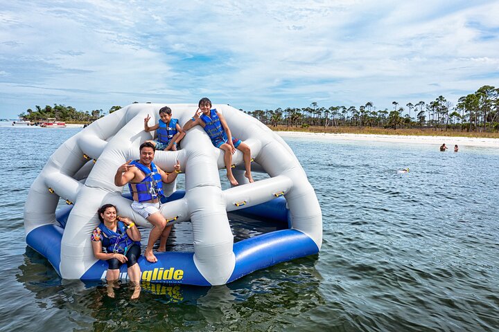 Shell Island Inflatable Adventure Park & Dolphin Sightseeing Tour